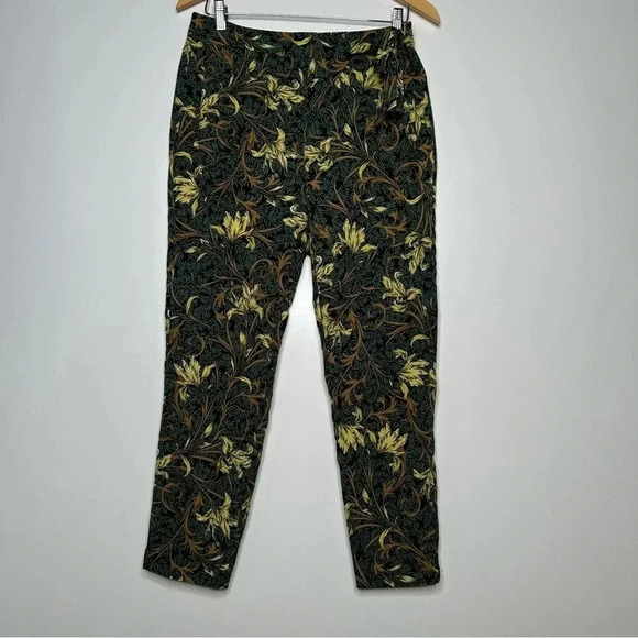 ZARA Women’s Tropical Print High Rise Ankle Pants Size Medium - Picture 2 of 9